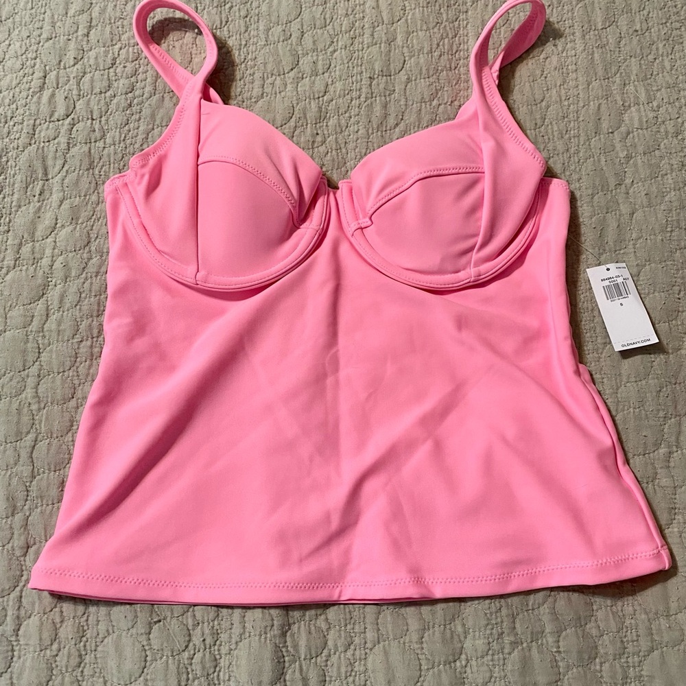Women’s pink tankini top, NWT, small